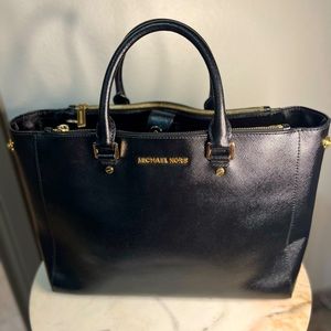 Perfect Large black Michael Kors handbag.